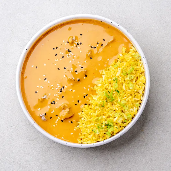 Indonesian Slow Cooked Chicken Curry with Turmeric Rice